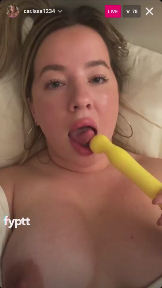 Chubby Girl Playing With Her Tight Small Pussy While Lying In Bed And Streaming Live