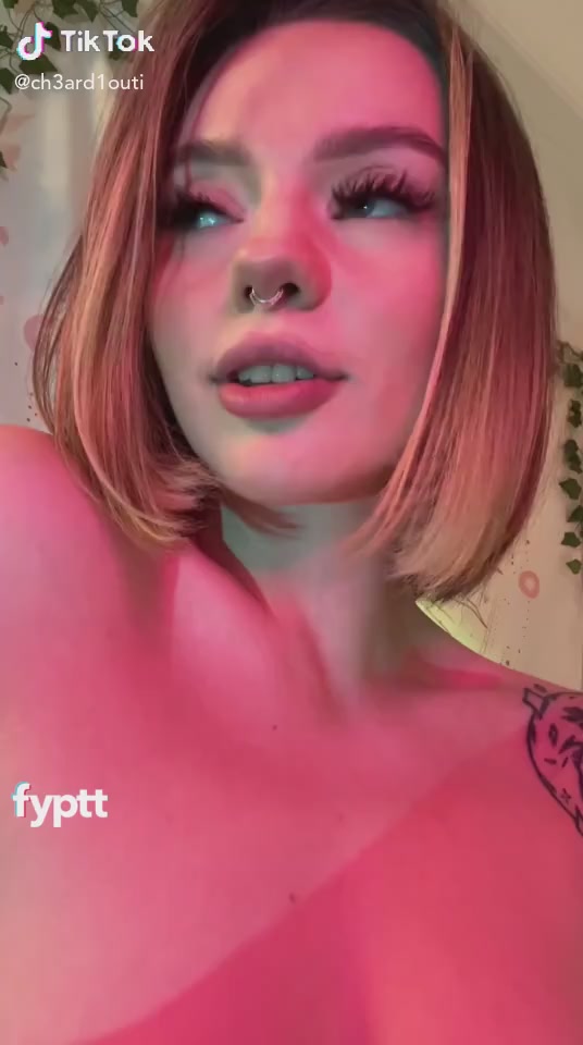 Sexy Short Hair Girl With Pierced Septum Teasing With Her Cute Small Titties
